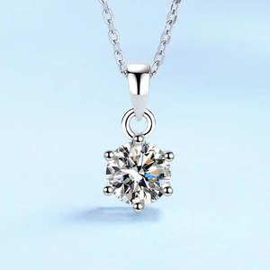 จี้เพชรโมอิสซาไนต์ Eternal Spark 1-2 กะรัต เงินแท้ คอลเลคชั่นสร้อยคอสุดหรู - Product Image 5