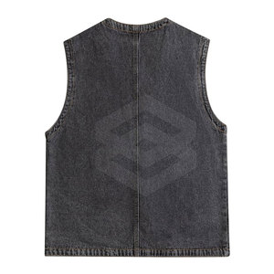 Chaleco vaquero de invierno transpirable informal de algodón 100% de alta calidad para hombres-Precio razonable prendas de vestir exteriores personalizables - Product Image 5