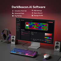 Teclado Magnético con Cable DarkBeacon Flux 68 AI Smart Software, 65% 68 Teclas, Efecto Hall, Gasket, 8000Hz Rapid Trigger, SOCD, OEM/ODM