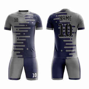 Maillot de football respirant Polyester américain personnalisé Sublimation broderie maillot de football sans nom uniforme vierge - Product Image 2