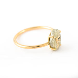 Productos más vendidos, anillo personalizado con inicial de diamante redondo natural K18, banda apilable de oro amarillo sólido, anillos de joyería fina - Product Image 5