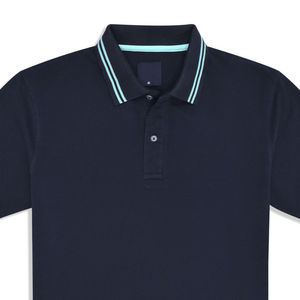 Customizable <b>Men's</b> High-End 100% Cotton for Polo Shirt Eco-Friendly Solid Pattern Fabric <b>Navy</b> Plain Pique Design Sizes XL 5XL - Product Image 2