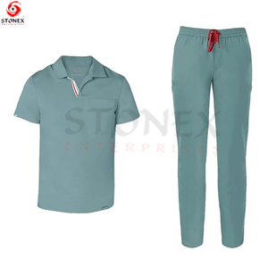Elegante Unisex Nuevo Diseño Enfermería Scrubs Transpirable Hospital Scrub Sets para Hombres Casual Estampado Verano Uniformes Médicos - Product Image 6