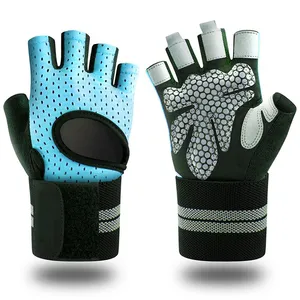 Gants de musculation légers et respirants anti-UV avec logo personnalisé, demi-doigts, pour hommes et femmes, unisexes, pour la salle de sport - Product Image 1