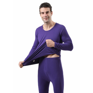 Men's Fleece Long Johns Fitness Suit Warm Winter round-Neck <b>Top</b> with Breathable Feature Comfortable Underwear for men's - Product Image 5