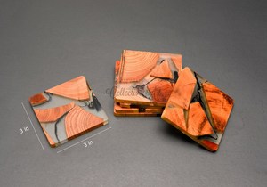 Epoxy Resin and Wood <b>Coasters</b>, Elegant Home Decor <b>Drink</b> <b>Coasters</b>, Handmade for Natural Stone <b>Coasters</b> - Product Image 3