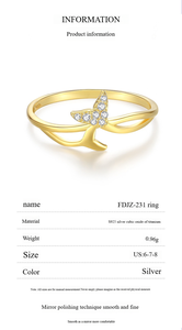 925 ювелирные изделия из стерлингового серебра, новый модный дизайн, циркон, 18-каратное Золотое кольцо с муассанитом - Product Image 2