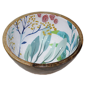 Bol de nourriture en métal au design moderne fait à la main vaisselle en émail de haute qualité avec motif de serveur de salade en bois de manguier pour les fêtes et les mariages - Product Image 5