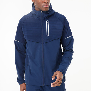 <b>Men</b> Hooded Windproof <b>Jacket</b> Zip Up Outdoor Soft Shell Coat Lightweight Waterproof <b>Track</b> <b>Jacket</b> - Product Image 1