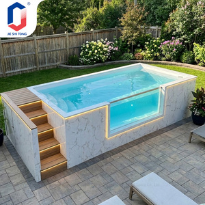 Custom Luxury Above <strong>Ground</strong> Fiberglass Swimming <strong>Pool</strong> with Clear Acrylic Window Prefabricated FRP Outdoor <strong>Pool</strong> - Product Image 2