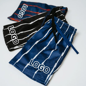 Pantalones cortos de malla de alta calidad con logotipo de color personalizado con cordón, pantalones cortos de gimnasio de malla de talla grande para hombre de secado rápido por sublimación al por mayor/ - Product Image 1