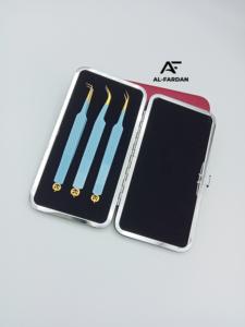 แหนบต่อขนตาปลอมดีไซน์ฮาโลวีนคีมหนีบขนตาทำจากสเตนเลสผสมสีทองและสีฟ้า - Product Image 6