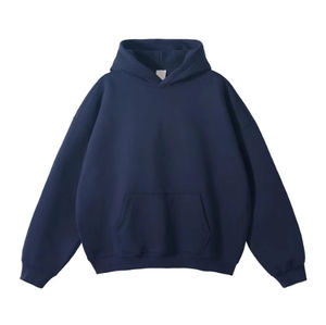 Pull à capuche 100% coton personnalisable pour hommes 420gsm surdimensionné doublé polaire moderne chaud hiver broderie Patch hommes sweats à capuche - Product Image 5