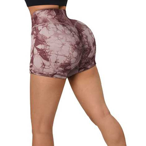 Pantalones cortos deportivos de yoga para mujer Pantalones cortos de gimnasio de realce de cintura alta Leggings ligeros, sin costuras, cintura alta - Product Image 4