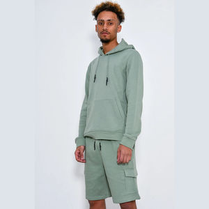 Sudadera con Capucha para Hombre al por Mayor, Bloques de Color, Felpa, Bordado 3D, Transpirable, Informal, de Invierno, 100% Algodón, Ajuste Holgado, Manga Larga - Product Image 3