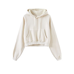 Custom Acid Wash bordado sólido ODM mujer Casual con capucha Oversize Fleece Pullover Hoodie - Product Image 4