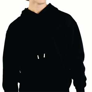 Sudadera con capucha de alta calidad para hombre, mezcla de algodón y poliéster, logotipo personalizado negro, diseño impreso, temporada de invierno, con capucha, OEM disponible - Product Image 4