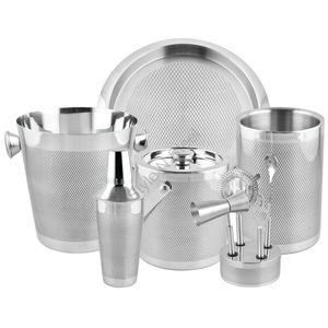 Ensemble de 6 barres en acier inoxydable de qualité supérieure avec gravure extérieure et design classique élégant - Product Image 1