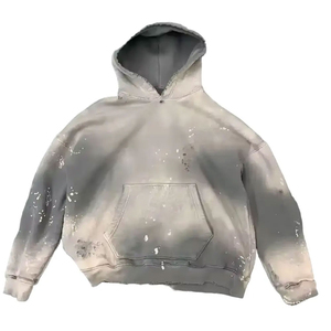 80% Algodón 20% poliéster Vintage Wash Hoodies para hombres - Product Image 2