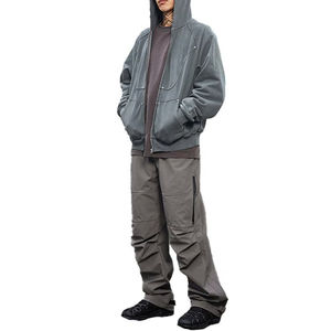 เสื้อฮู้ดไม่มีซิปสำหรับผู้ชายเสื้อฮู้ดแบบมีซิปสำหรับคาร์โก้ทำจากผ้าเฟรนซ์เทอร์รี่ใส่ได้ทั้งชายและ500Gsm มีสไตล์100% ผลิต - Product Image 5