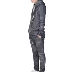 Haute qualité unisexe gris foncé lavé à l'acide pull survêtement personnalisation Logo décontracté mode tenue décontracté taille adulte bas prix - Product Image 4