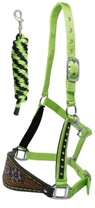 Cheval usiné cuir Bronc licou multifonctionnel plomb corde ensemble cheval muserolle Durable Bronc cuir licou attache plomb personnalisé - Product Image 5