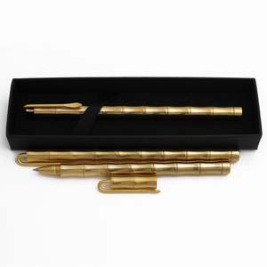 Bolígrafo Táctico de Gel de Tinta de Alta Calidad en Cobre y Latón con Clip Dorado - Product Image 3