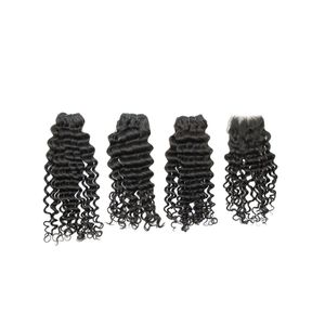 Holesale-ietnamese Uman Air, Juego de 3 manojos y cierre de ondas profundas - Product Image 4