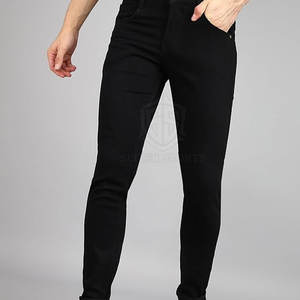 High <b>Waist</b> Lightweight <b>Elastic</b> Canvas <b>Waist</b> Men's <b>Jeans</b> Pant Customizable Private Outdoor Use Good Quality Straight Mid <b>Waist</b> - Product Image 2