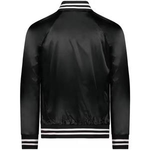 2025 pas cher prix personnalisé brillant soie Satin Bomber veste pour hommes Snap Front Baseball Design hommes vestes - Product Image 2