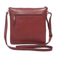 Sac bandoulière bohème vintage en cuir véritable, avec pompon, tannage végétal (VT), pleine fleur, finition italienne polie, véritable cuir