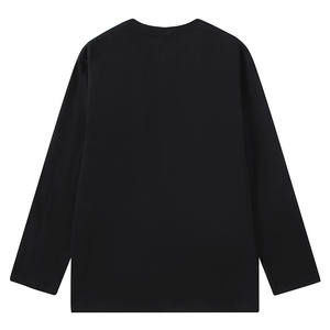 Wholesale <b>High</b> Quality Long Sleeve Pure Cotton Custom Print Logo T Shirt Blank Oversized Drop Shoulder <b>Tshirt</b> for Men - Product Image 4