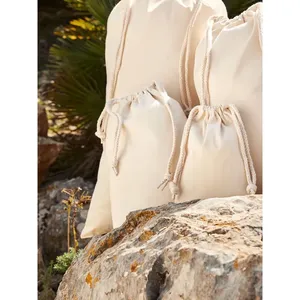 Borsa Promozionale Sostenibile in Cotone Biologico Premium, Sacche Sportive con Coulisse di Alta Qualità - Product Image 4