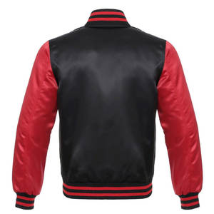 Chaquetas Varsity de Baloncesto para Hombre, Talla Grande, Personalizadas con Logotipo Frontal, Diseño de Parches de Satén 100%, Invierno, OEM al por Mayor - Product Image 2