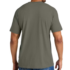 T-shirt Premium Personnalisé pour Homme en Coton Biologique Léger, Respirant, Uni, Coupe Ample, Style Streetwear d'Été avec Poche - Product Image 5