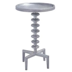 Table basse ronde moderne en aluminium de haute qualité avec revêtement en poudre marron Table basse en métal fini pour meubles de maison - Product Image 5