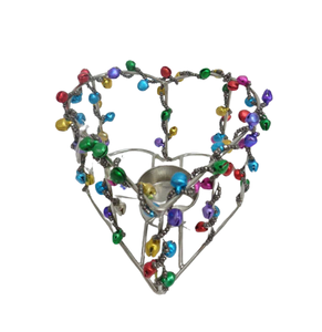 Bougeoirs décoratifs modernes en fer et perles ronds votifs en nickel de taille standard pour la décoration de la maison - Product Image 5