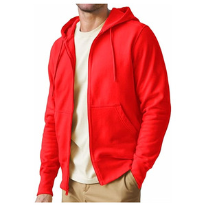 Men Winter Hoodie Sweatshirt Fleece Knitted Fabric <b>Design</b> Pullover Pocket Zipper Custom Logo Printing 100% Cotton Breathable - Product Image 1