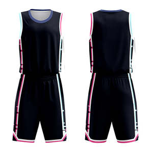 Unisex Maßgeschneidertes Sublimations-Basketball-Uniformset Atmungsaktiv Schnelltrocknend Leichtes Athletik-Trikot Shorts Sportbekleidung Team - Product Image 3