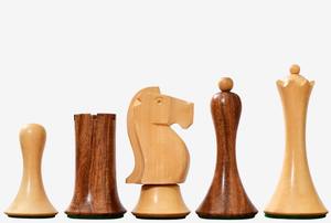 Piezas de Ajedrez Minimalistas Premium de Estilo Soviético en Madera de Sheesham y Boj Natural al Mejor Precio - Product Image 5