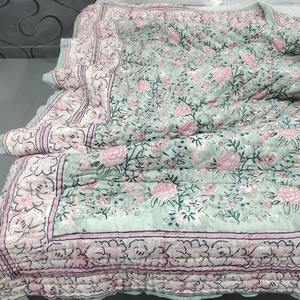 Vente en gros Couverture indienne réversible en coton doux à imprimé floral et coton doux imprimé Dohar - Product Image 2