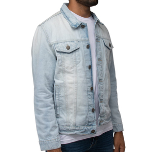 Veste en jean sur mesure pour hommes, veste d'extérieur décontractée coupe ajustée de style camionneur classique, veste en jean en coton à boutons - Product Image 5