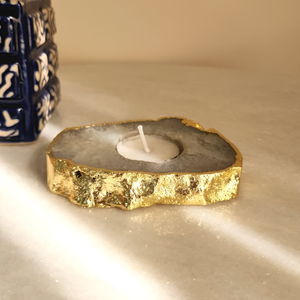 Vente en gros de bougeoirs en agate naturelle bougeoirs en cristal bleu marbré pour la décoration intérieure pour la salle de bain, le mariage ou Noël - Product Image 5