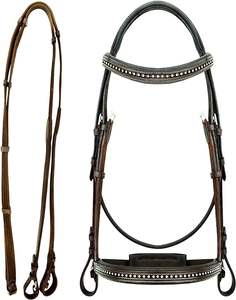 Caballo Inglés Marrón Multiusos Trail Cuero Brida Riendas - Product Image 2