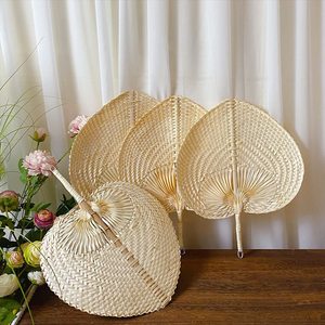 Abanico de mano de bambú tejido de Material hecho a mano de verano, artesanía vietnamita colorida para Decoración - Product Image 5