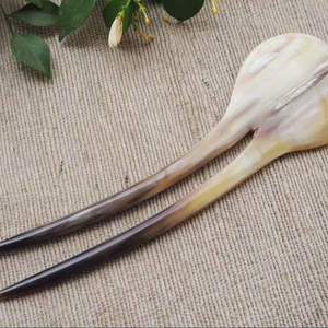 Polished <b>Finish</b> Buffalo Horn <b>Hair</b> Pins for Women's Ox Horn <b>Hair</b> Styling <b>Stick</b> Natural Accessory - Product Image 1