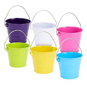 Design unique seau en métal en fer multicolore intérieur et extérieur jardinière de fleurs décorative seaux à seau multi-utilisables - Product Image 3