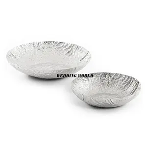 Set of Two metal Chocolate Bowl Silver Finished Handmade Dessert Bowl Classic Stylish Wholesale New Metal Sweet Bowl