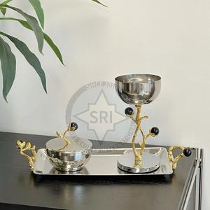 ชุดเครื่องหอมสเตนเลสสตีลสไตล์อาหรับหรูหราออกแบบได้เองเป็นมิตรกับสิ่งแวดล้อมเครื่องพ่นอโรมาเธอราพีทำจากโลหะสำหรับตกแต่งบ้าน - Product Image 1