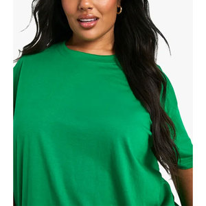 2025, venta al por mayor, ropa de mujer, camiseta de manga corta personalizada con cuello redondo, camisetas de talla grande para mujer - Product Image 4